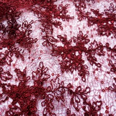 Ткань Сетка с вышивкой и пайетками